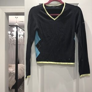 Navy blue Burberry golf sweater